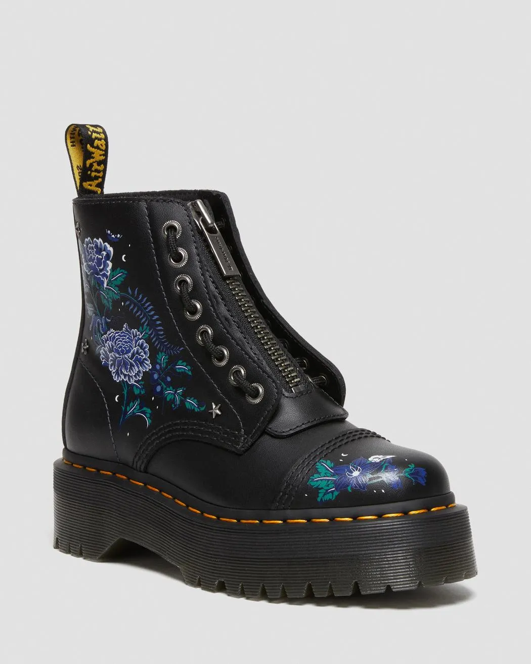 Sinclair Mystic Floral Leather Platform Boots