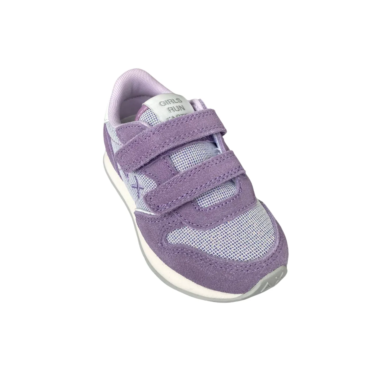 Sun68 scarpa sneakers da bambina con strappo Ally Glitter Textile z35403B 24 lilla