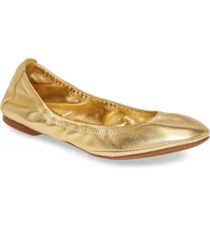 Tory Burch Eddie Metallic Ballet Flat