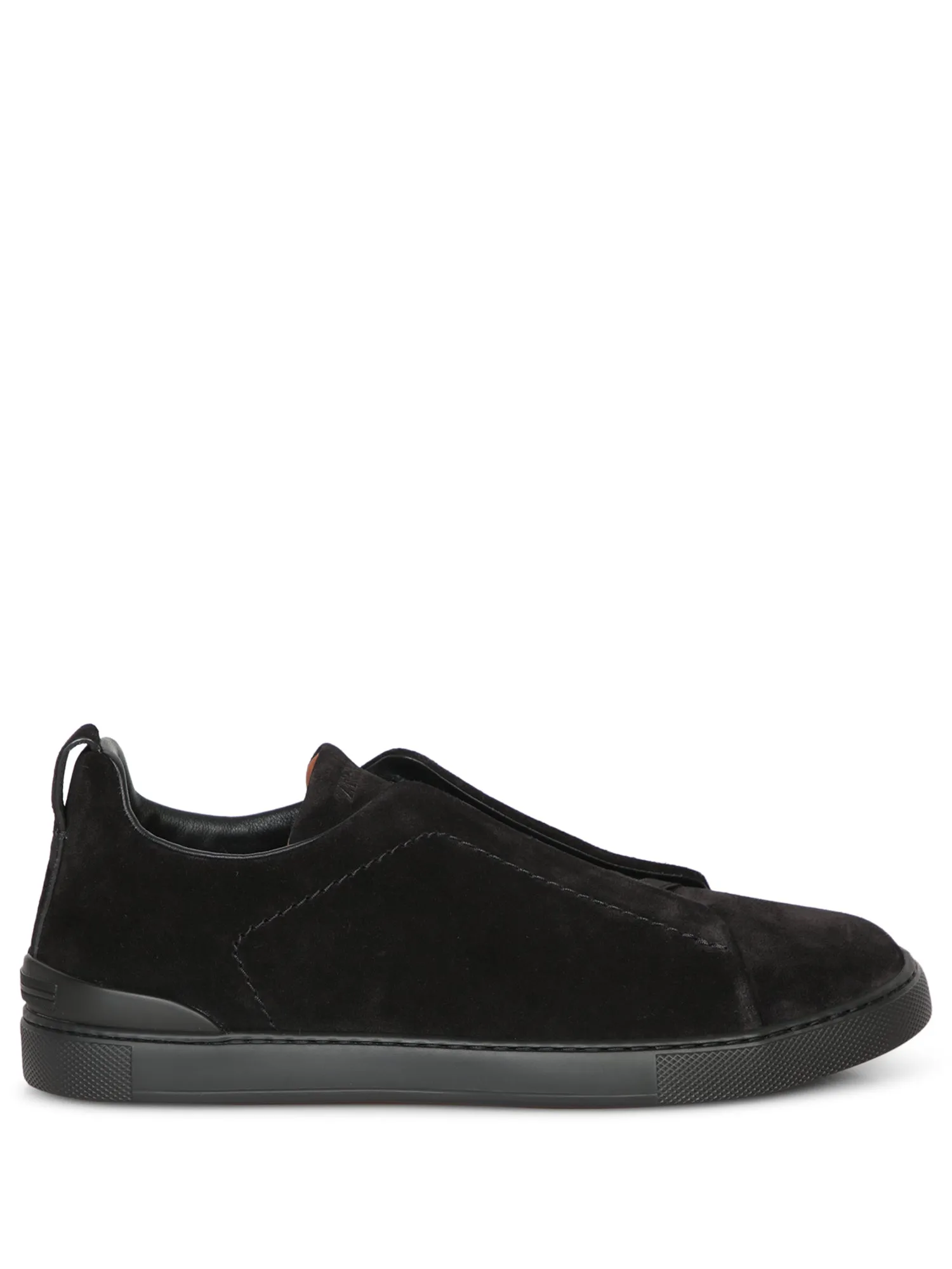 Triple Stitch Black Suede Sneakers