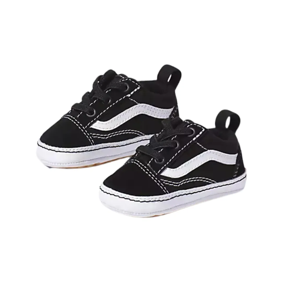 Vans Old Skool Crib Bootie Black White