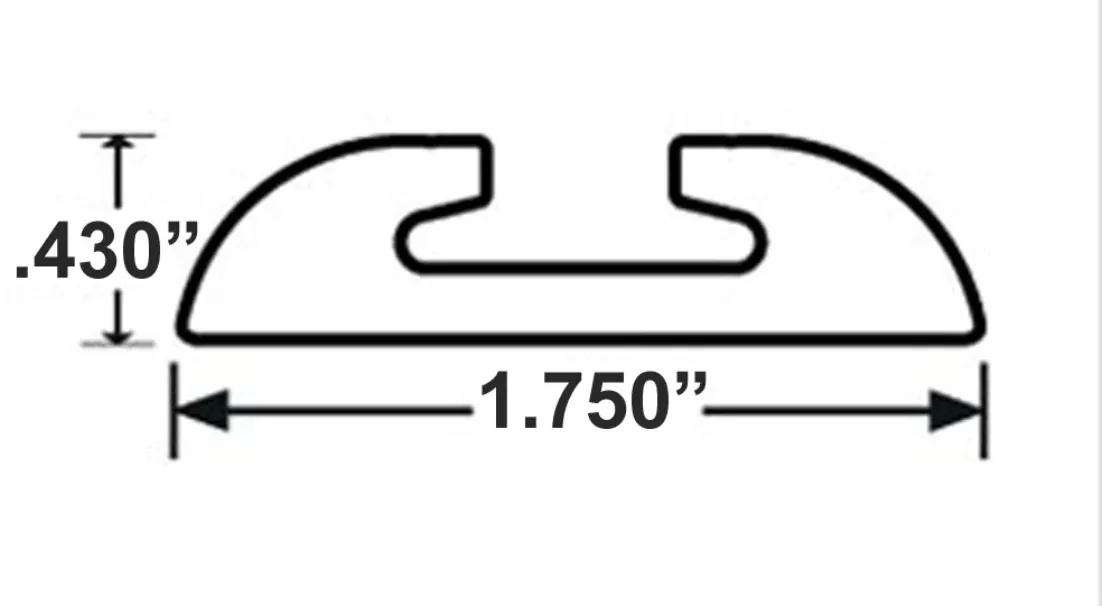 VersaTie Aluminum Track - Surface Mount, Wide Contour (Series 3)