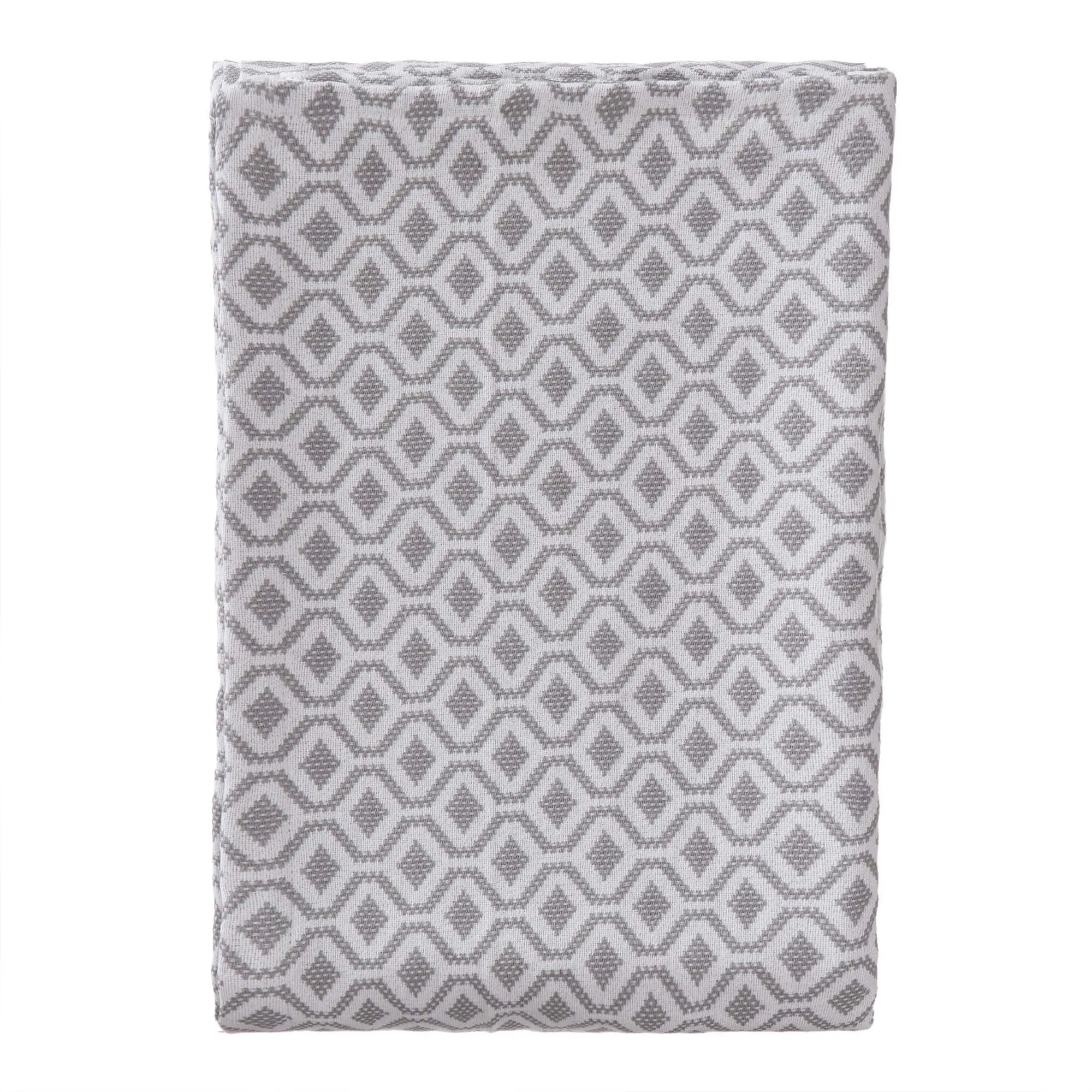 Viana Cotton Quilt [Grey/White]