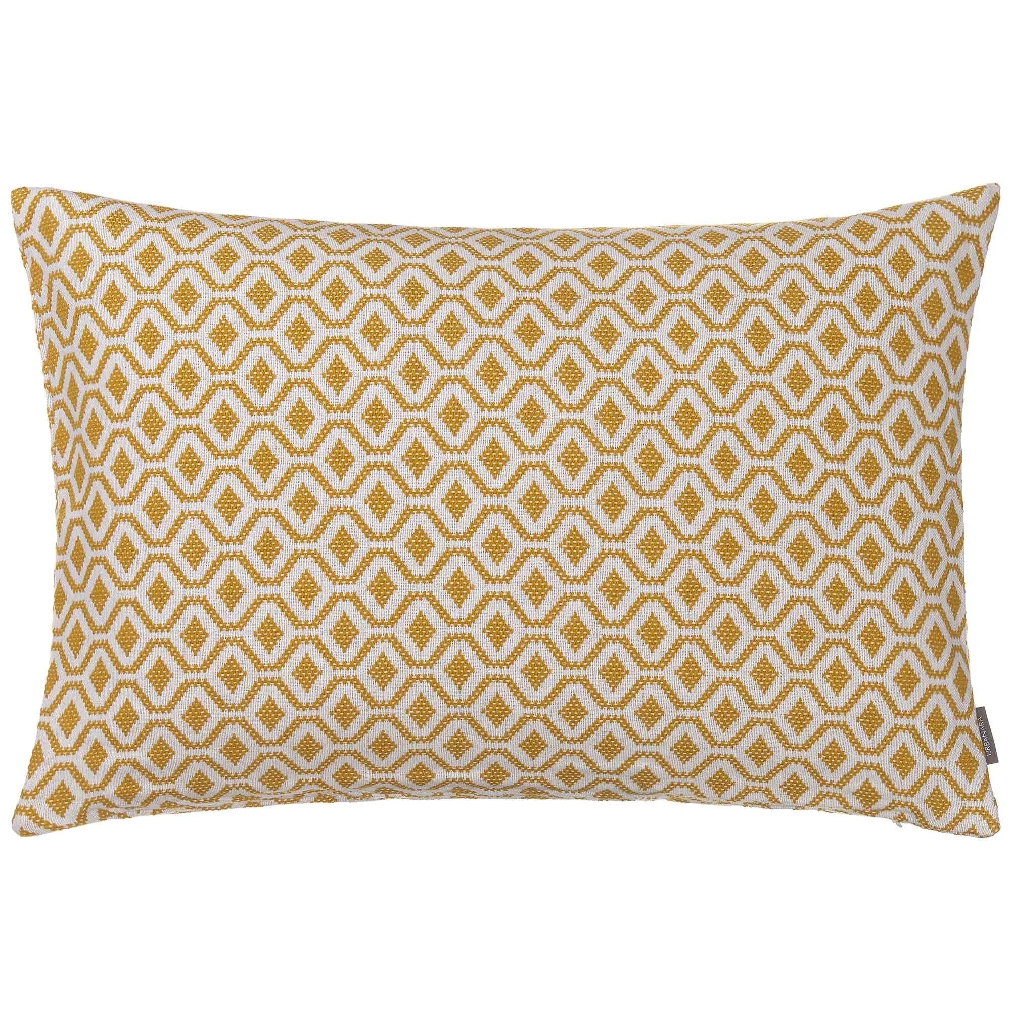 Viana Cushion Cover [Mustard/White]