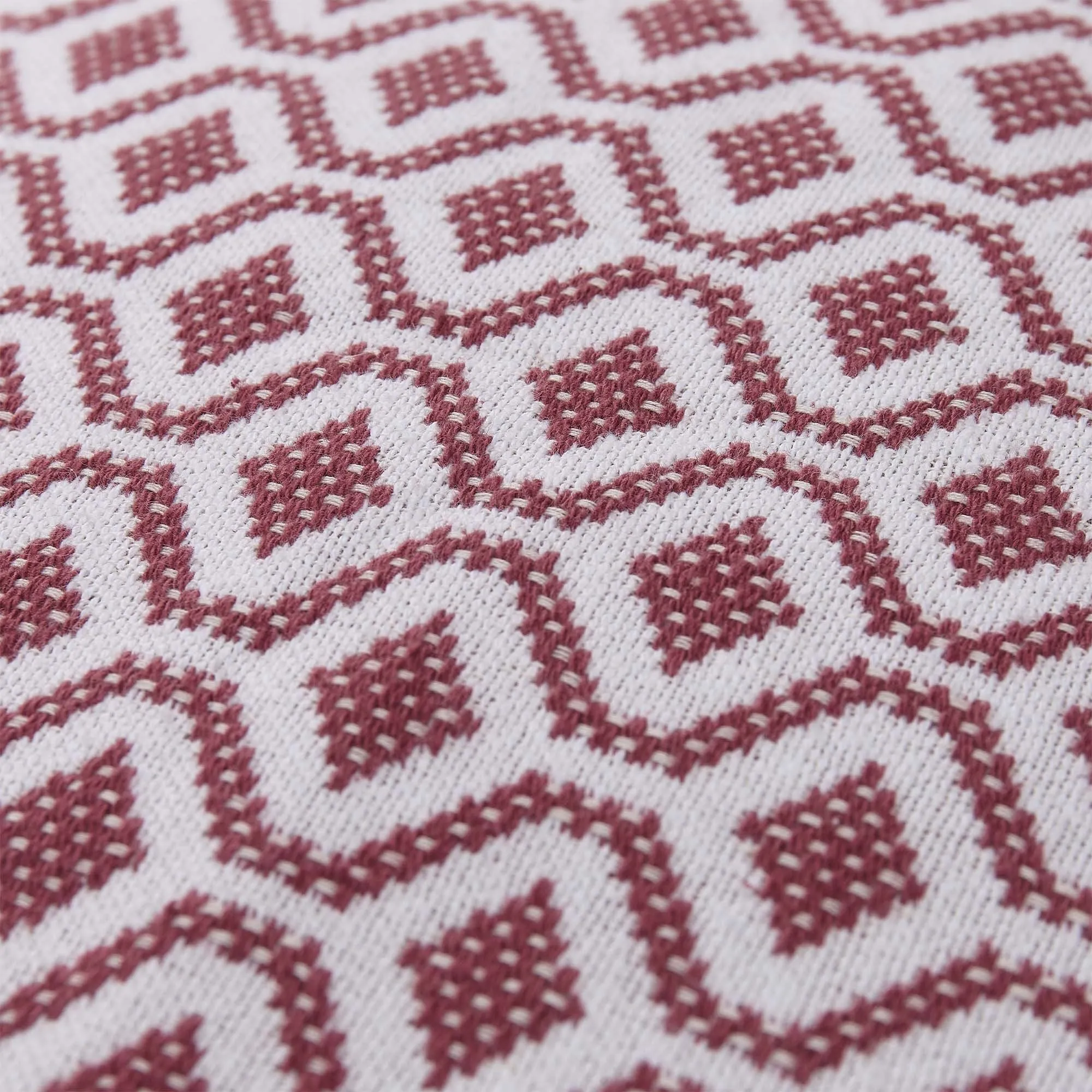 Viana Cushion Cover [Raspberry rose/White]