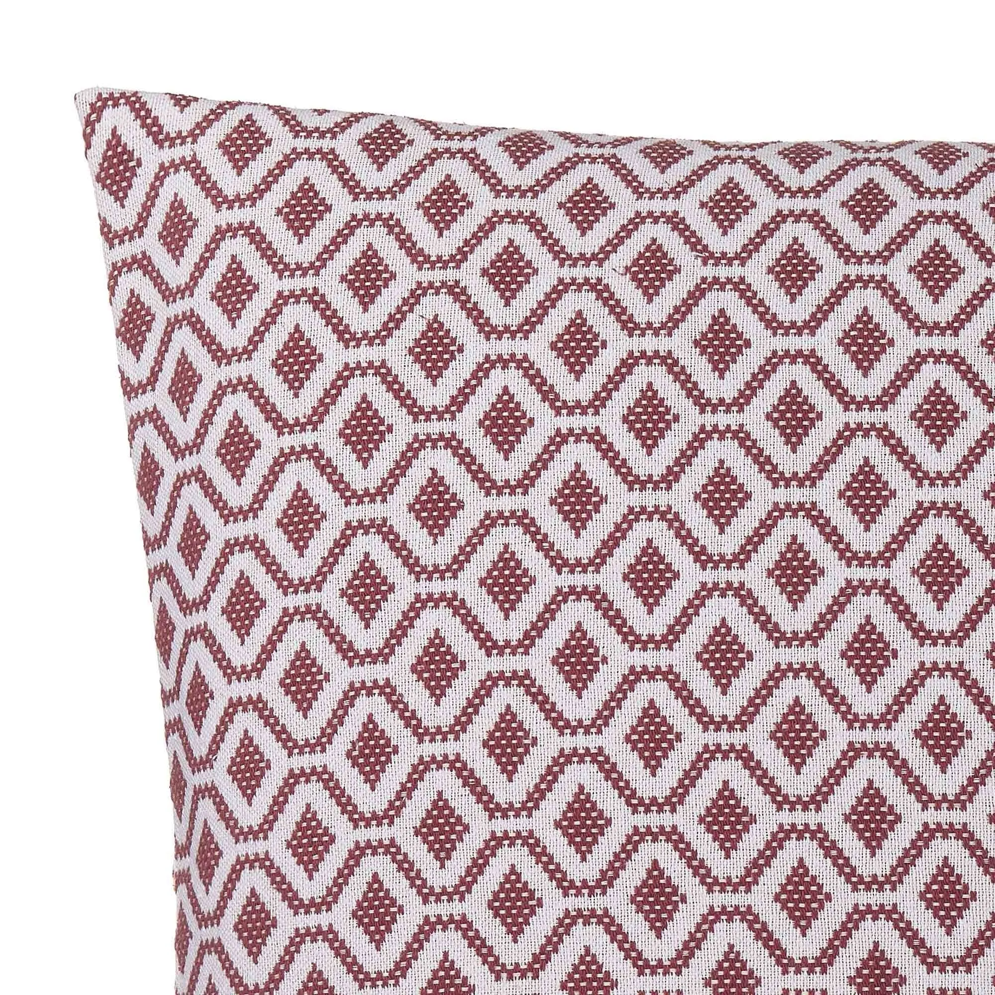 Viana Cushion Cover [Raspberry rose/White]