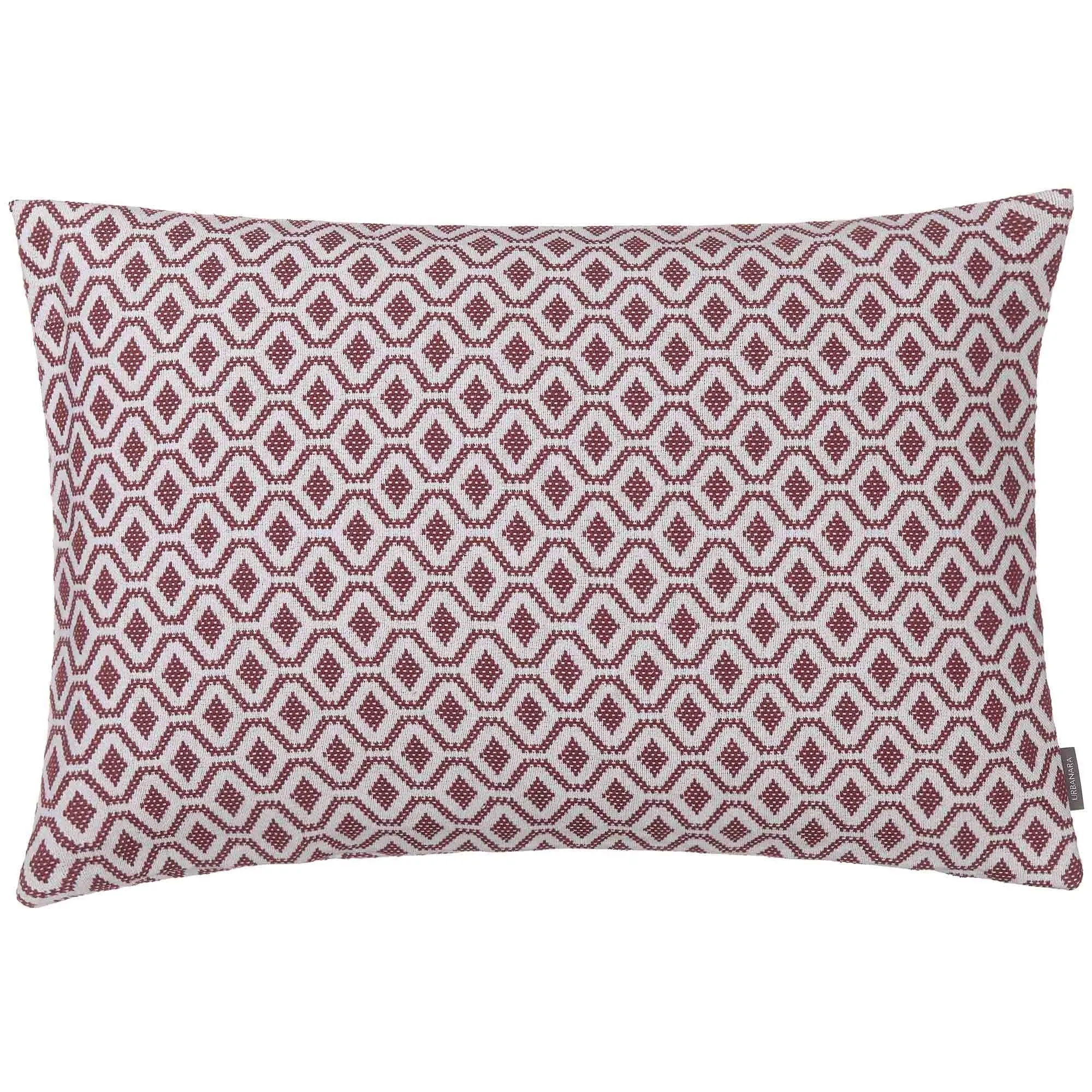 Viana Cushion Cover [Raspberry rose/White]