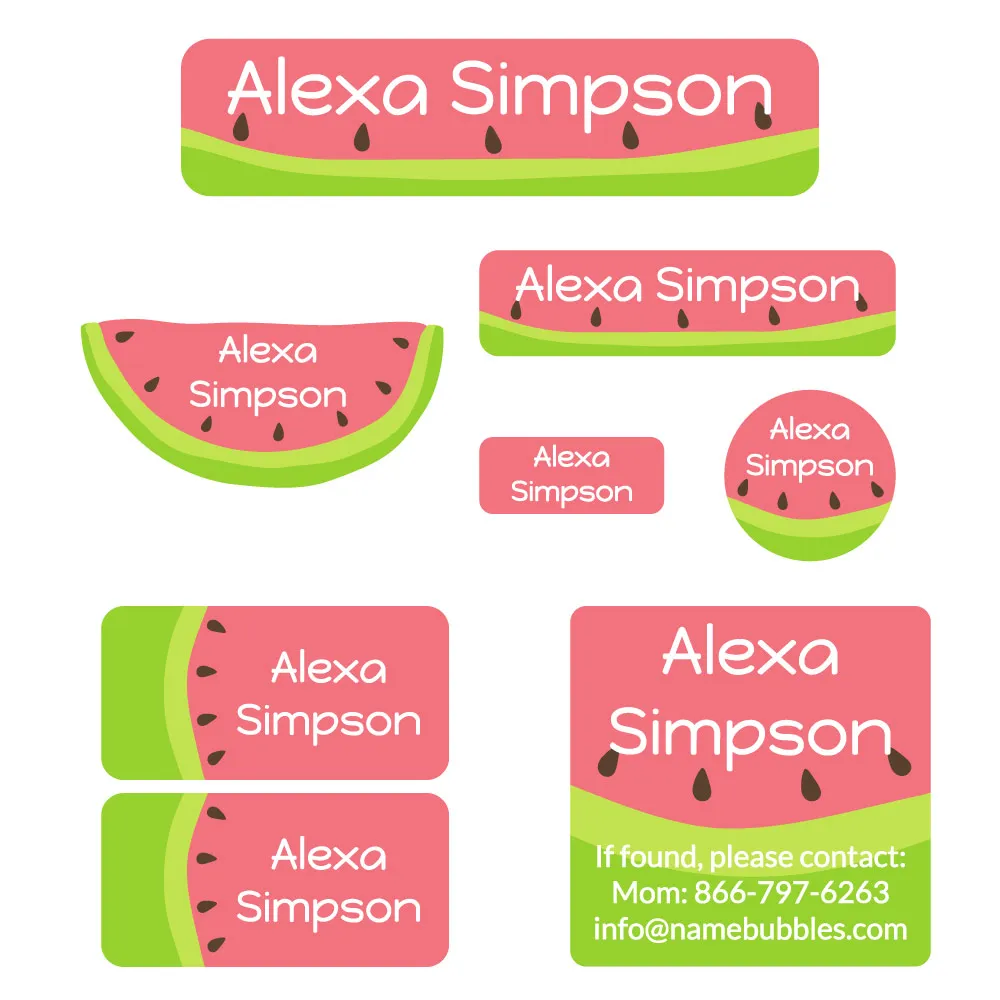 Watermelon Mega Daycare Labels Pack