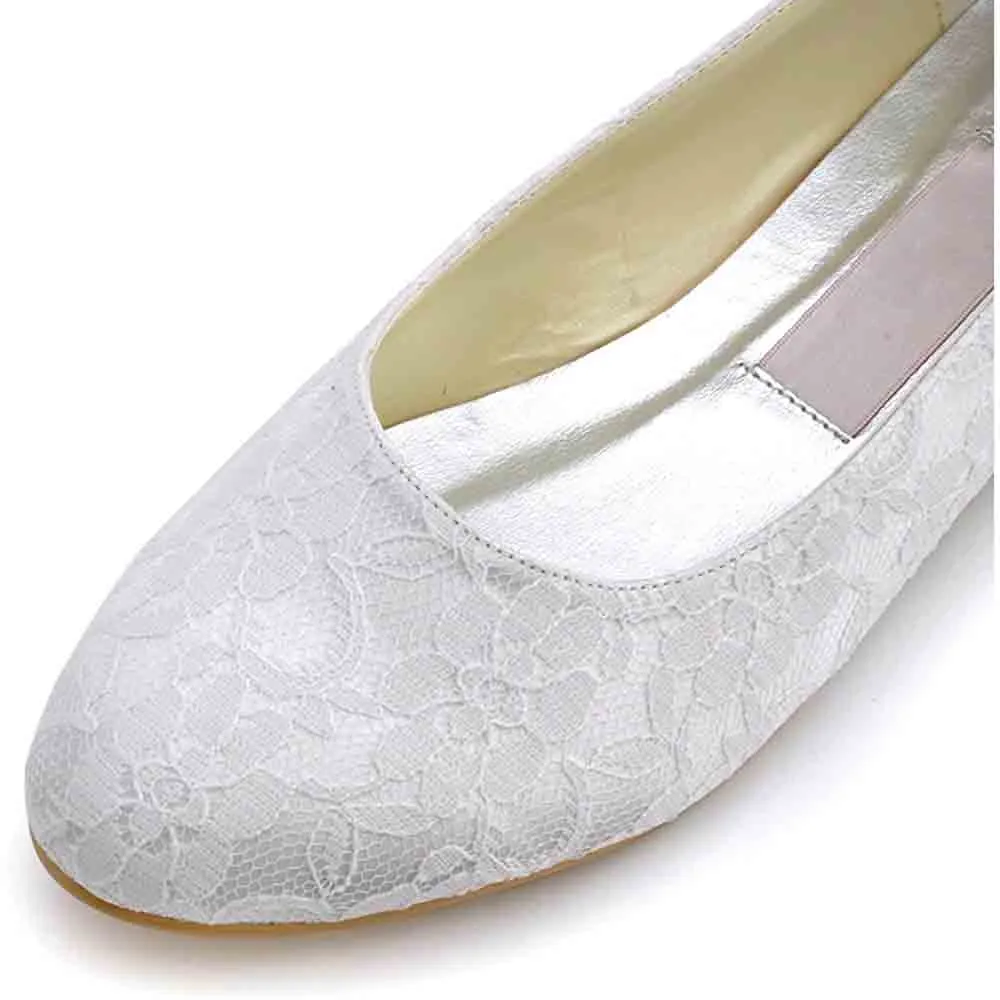 Wedding Flats Comfortable Women Bridal Shoes Flats Closed Toe Ballet Flats