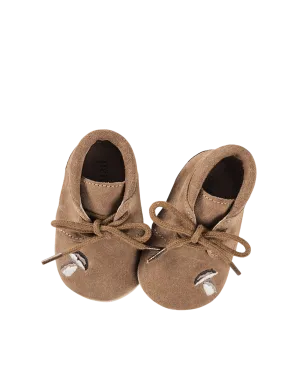 Woodland Crib Shoe - Mushroom