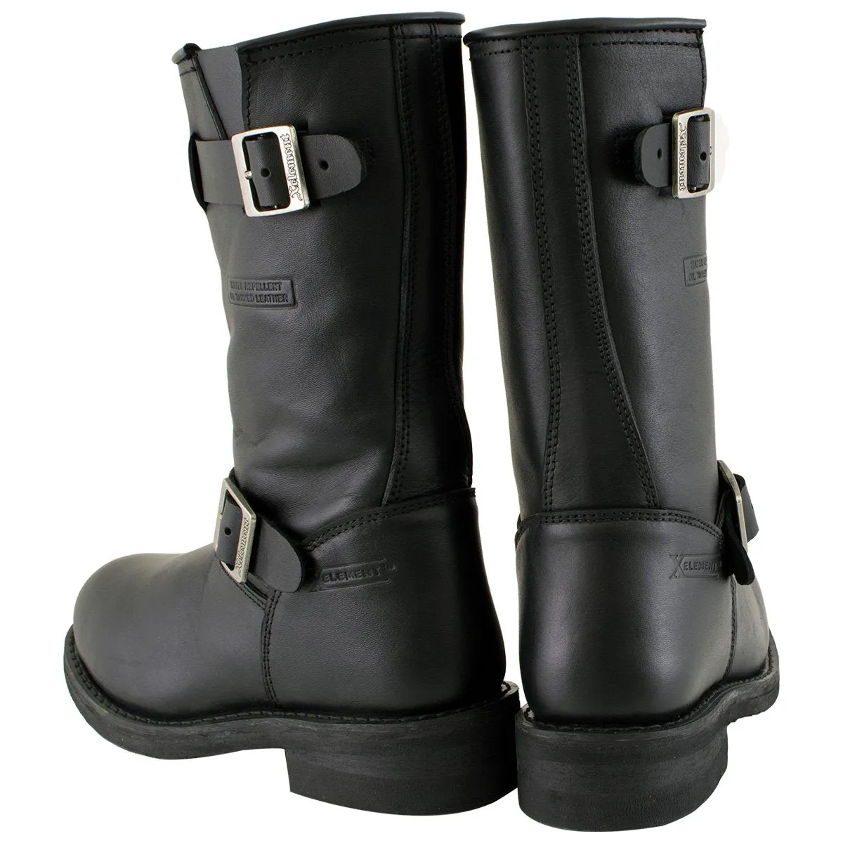 Xelement 2440 'Classic' Women's Black Advanced Engineer Motorcycle Biker Boots