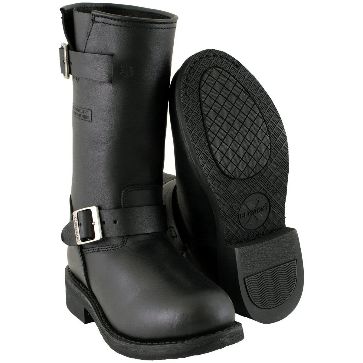 Xelement 2440 'Classic' Women's Black Advanced Engineer Motorcycle Biker Boots