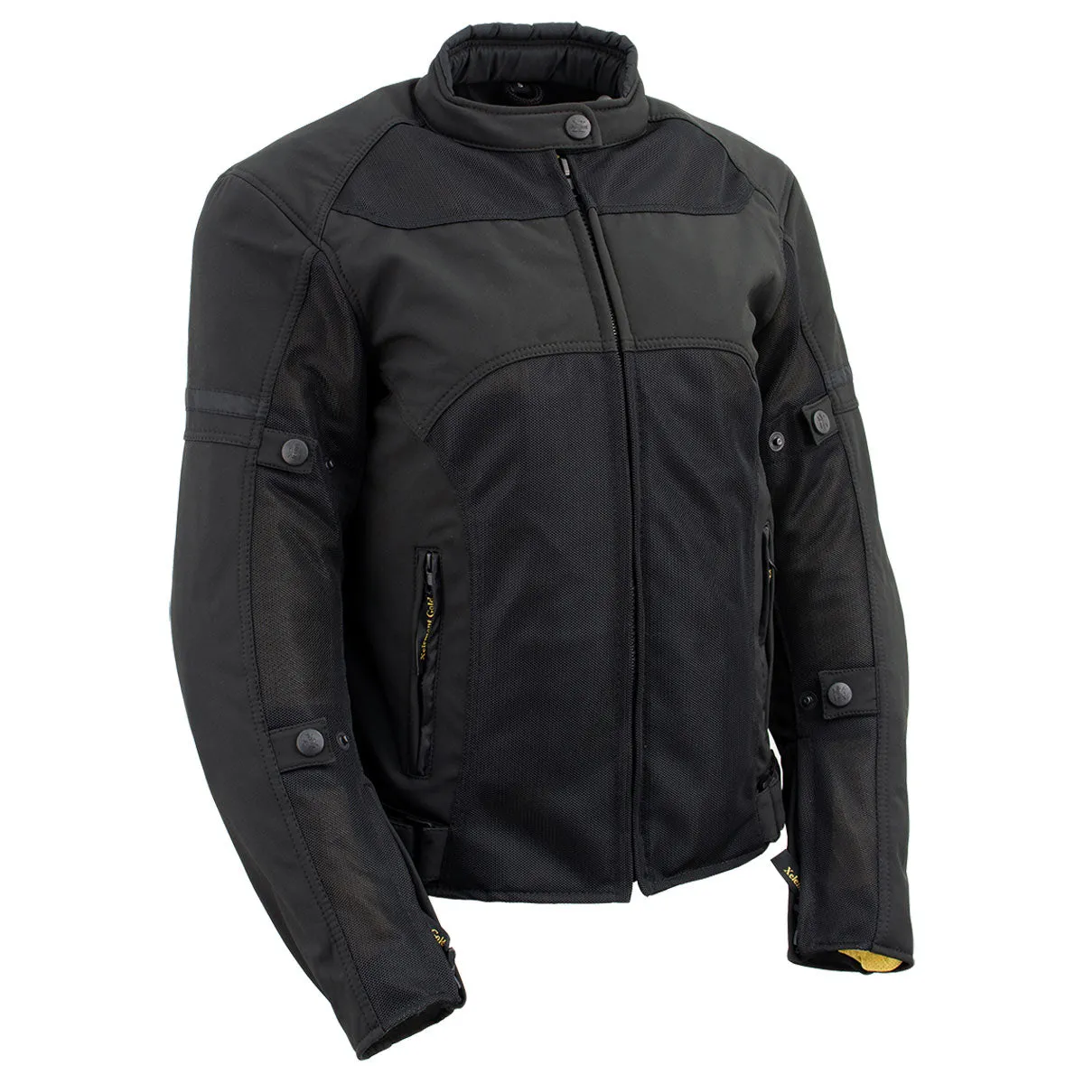 Xelement 'Gold Series' XS22005 Women's Black 'Cool Racer' Textile and