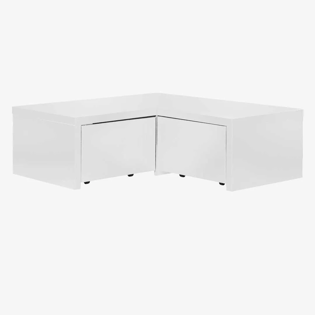 YU Platform Corner Casing - White (Drawers not included)