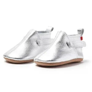 Zutano Leather Bootie Silver